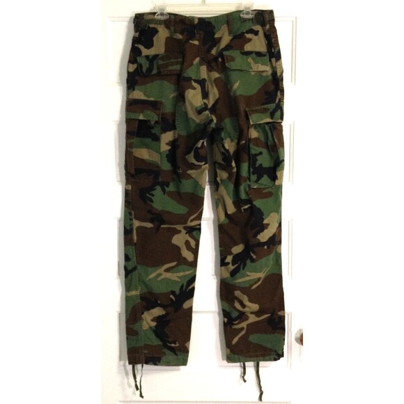 Vtg Propper Woodland Camo Pants Men Medium Long BDU Ripstop Military Combat 90s - Picture 4 of 10